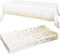 White/Gold Tablecloths, 4pk, 54"x108" - Gold Dot Disposable Tablecloths - Plastic Table Cloth Disposable - White Tablecloths - BBQ, Party, Fine Dining, Wedding, Communion, Baptism Decorations